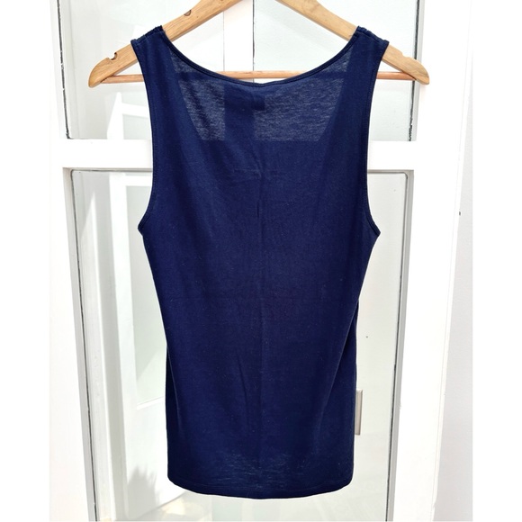 Banana Republic Ribbon Detail Navy Tank - Picture 2 of 4